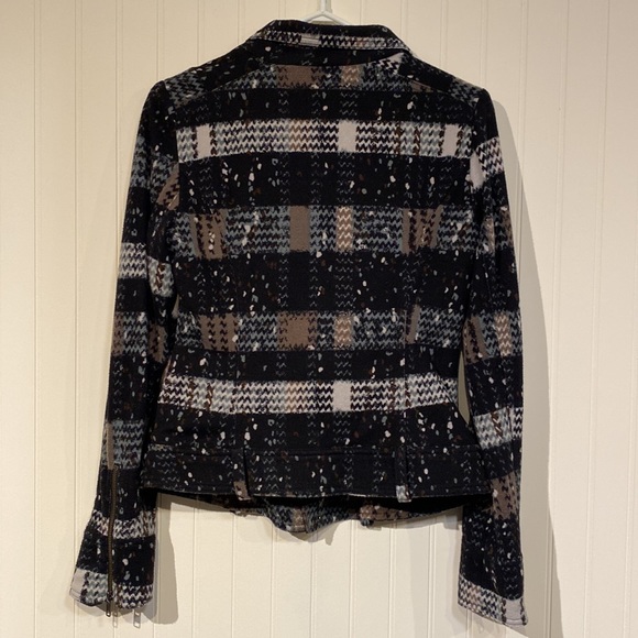 FREE PEOPLE | Boho Plaid Zip Up Jacket Size 6 - Picture 2 of 8